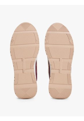 Tenis Beige Casual Fashion Runner En Cuero Tommy Hilfiger