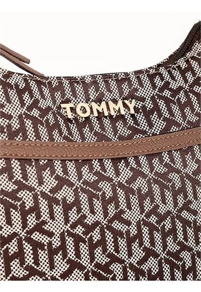 Bolso Marrón Cruzado De Silueta Curva Tommy Hilfiger