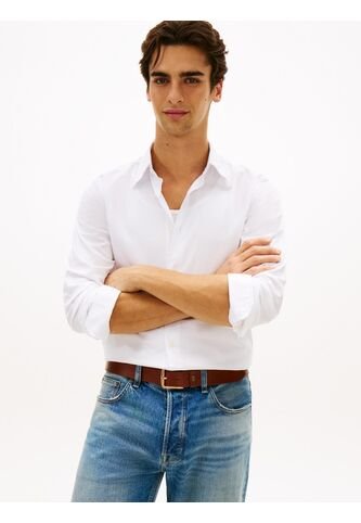 Camisa Blanca Twill De Corte Regular Con Cuello Flexible Tommy Hilfiger Tommy Hilfiger