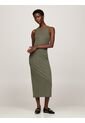 Vestido Midi Sin Mangas De Corte Slim Mujer Verde Tommy Hilfiger de Tommy Hilfiger