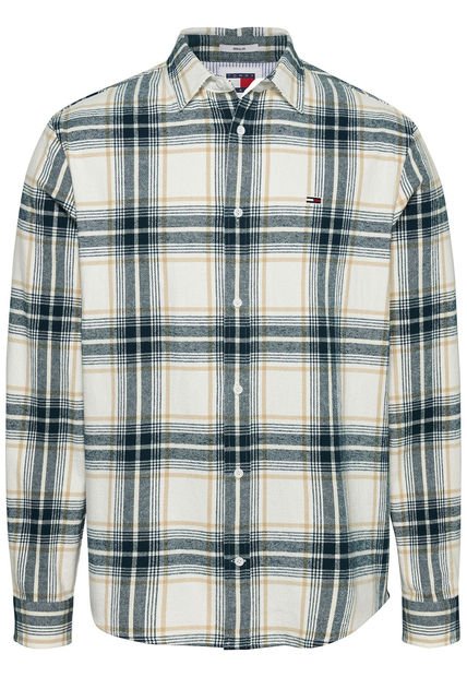 Camisa Amplia De Cuadros Verdes Tommy Jeans