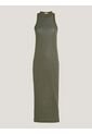 Vestido Midi Sin Mangas De Corte Slim Mujer Verde Tommy Hilfiger de Tommy Hilfiger
