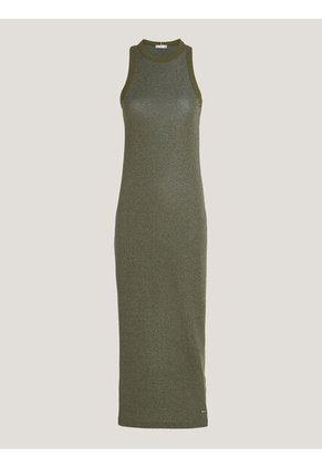 Vestido Midi Sin Mangas De Corte Slim Mujer Verde Tommy Hilfiger