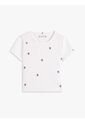 Camiseta Blanco Muy Ajustado Con Logo Y Estrellas Bordadas Tommy Hilfiger de Tommy Hilfiger