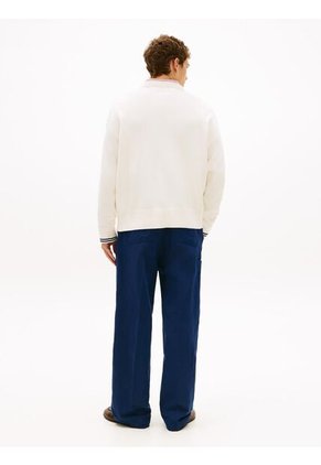 Saco Blanco Grueso Con Logo Bordado Tommy Hilfiger