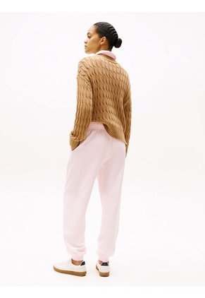 Joggers Rosa Con Bajo Elástico Y Logo Tommy Hilfiger