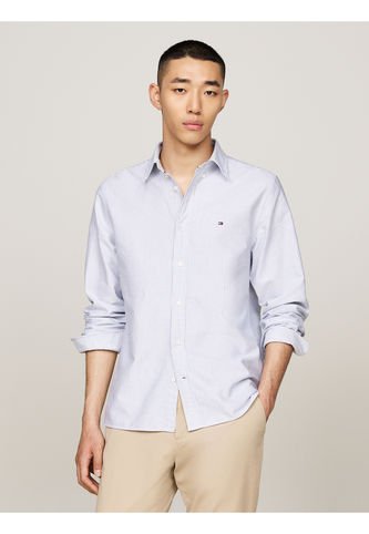 Camisa Azul Heritage De Rayas Con Corte Regular Tommy Hilfiger Tommy Hilfiger