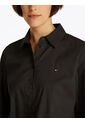 Camisa Negra De Popelín De Corte Regular Tommy Hilfiger de Tommy Hilfiger