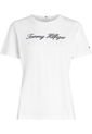 Camiseta Blanca De Corte Regular Con Logo Script Tommy Hilfiger de Tommy Hilfiger