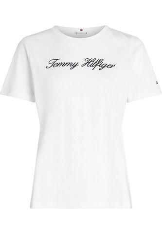 Camiseta Blanca De Corte Regular Con Logo Script Tommy Hilfiger Tommy Hilfiger