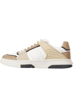 Tenis Beige The Brooklyn Híbridas De Cuero Tommy Hilfiger