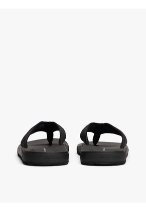 Sandalias Negro Con Logo Tommy Hilfiger