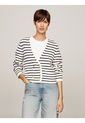 Cárdigan Blanco De Rayas Marineras Tommy Hilfiger de Tommy Hilfiger
