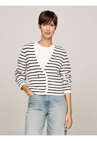 Cárdigan Blanco De Rayas Marineras Tommy Hilfiger Tommy Hilfiger
