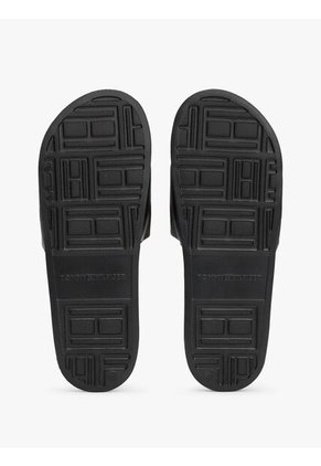 Sandalias Negro De Piscina Con Logo Bordado Tommy Hilfiger