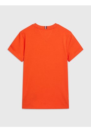 Camiseta Essential De Algodón Orgánico Niño Naranja Tommy Hilfiger