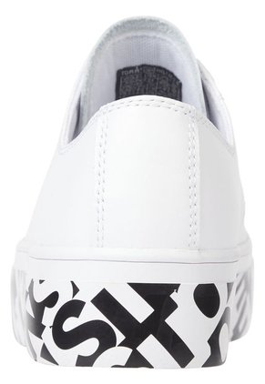 Tenis De Piel Con Suela Cupsole Mujer Blanco Tommy Hilfiger