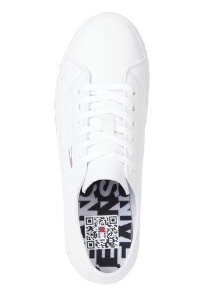 Tenis De Piel Con Suela Cupsole Mujer Blanco Tommy Hilfiger