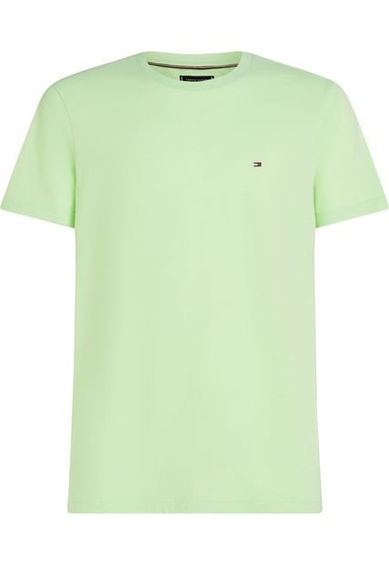 Camiseta Verde De Cuello Redondo Tommy Hilfiger
