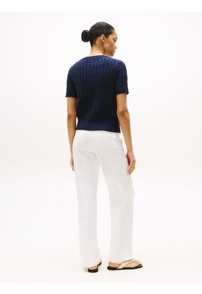 Saco Multicolor Cable Con Tejido Trenzado De Cuello Redondo  Tommy Hilfiger