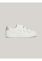 Tenis Beige De Cuero Con Cierre De Velcro Tommy Hilfiger de Tommy Hilfiger