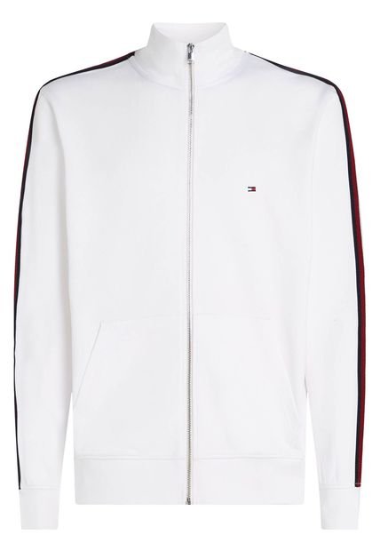 Buzo Blanco De Cierre De Cremallera Global Stripe Tommy Hilfiger