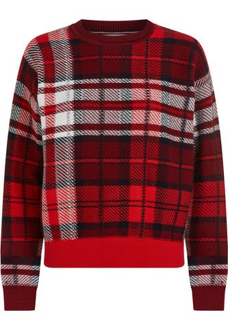 Suéter De Cuadros Con Cuello Redondo Tommy Hilfiger Tommy Hilfiger