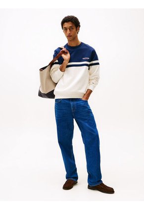 Saco Blanco Tejido Con Monotipo Hilfiger Tommy Hilfiger