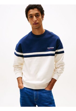 Saco Blanco Tejido Con Monotipo Hilfiger Tommy Hilfiger