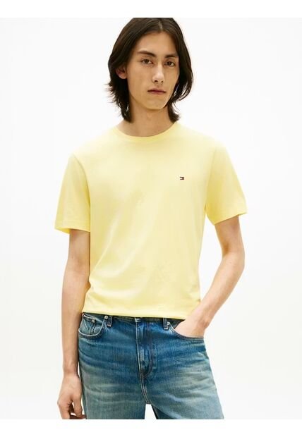 Camiseta Amarilla De Cuello Redondo Tommy Hilfiger