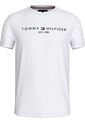 Camiseta Blanca Con Logo Bordado En El Pecho Tommy Hilfiger de Tommy Hilfiger