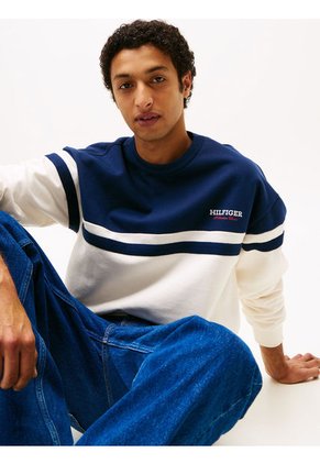 Saco Blanco Tejido Con Monotipo Hilfiger Tommy Hilfiger