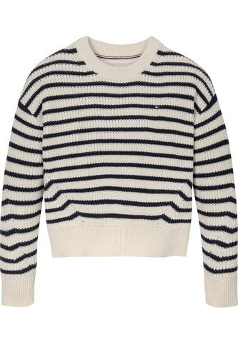 Saco Tejido Essential De Rayas Azul Para Niña Tommy Hilfiger Tommy Hilfiger