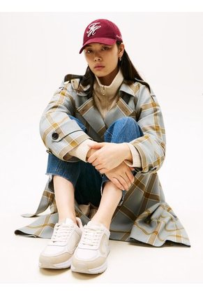 Tenis Beige Casual Fashion Runner En Cuero Tommy Hilfiger