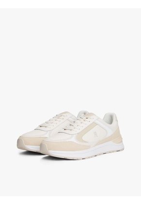 Tenis Beige Casual Fashion Runner En Cuero Tommy Hilfiger