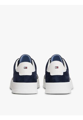 Tenis Azul De Tenis En Cuero Texturizada Tommy Hilfiger
