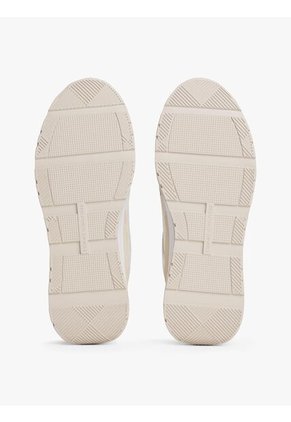 Tenis Beige Casual Fashion Runner En Cuero Tommy Hilfiger