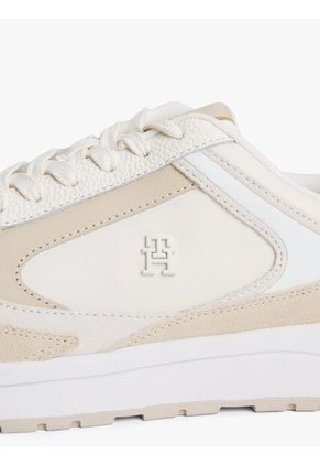 Tenis Beige Casual Fashion Runner En Cuero Tommy Hilfiger