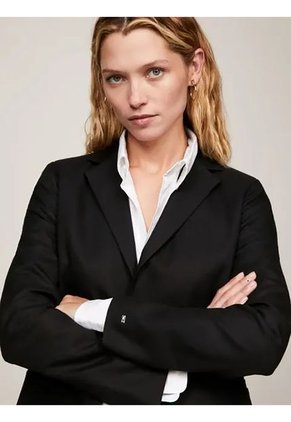 Americana Negra Regular Con Monograma TH Tommy Hilfiger