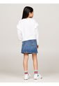 Camiseta Niña Blanca Con Mangas En Volante Tommy Hilfiger de Tommy Hilfiger