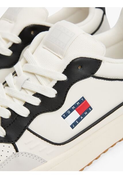 Tenis Blanco De Cuero Con Suela Cupsole Tommy Hilfiger