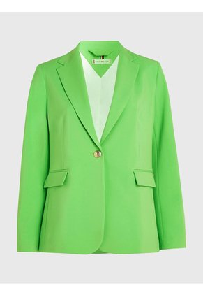 Americana De Traje Con Botonadura Sencilla Mujer Verde Tommy Hilfiger