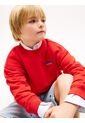 Saco Rojo De Cuello Redondo Con Logo Bordado Tommy Hilfiger de Tommy Hilfiger