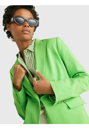 Americana De Traje Con Botonadura Sencilla Mujer Verde Tommy Hilfiger