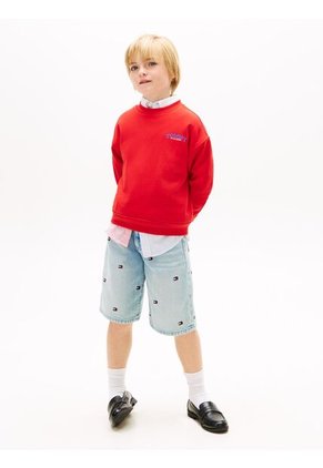 Saco Rojo De Cuello Redondo Con Logo Bordado Tommy Hilfiger