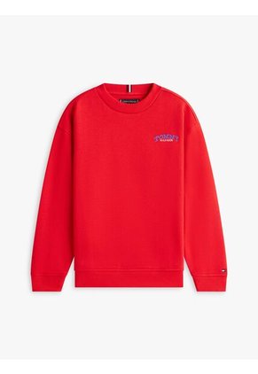 Saco Rojo De Cuello Redondo Con Logo Bordado Tommy Hilfiger