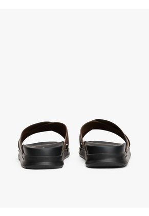 Sandalias Chocolate De Cuero Con Tiras Cruzadas Tommy Hilfiger