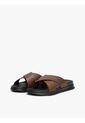 Sandalias Chocolate De Cuero Con Tiras Cruzadas Tommy Hilfiger de Tommy Hilfiger