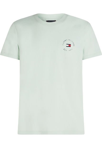 Camiseta Verde Con Logo Circular Tommy Hilfiger