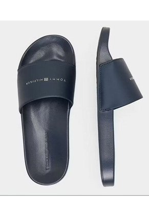 Chancleta Para Piscina Con Monograma Th Mujer Azul Tommy Hilfiger